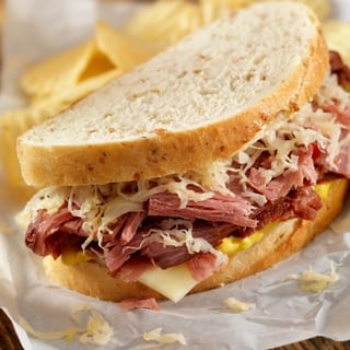 Hot Pastrami Sandwich