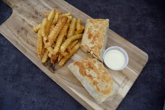 Special Chicken Shawarma & Fries.