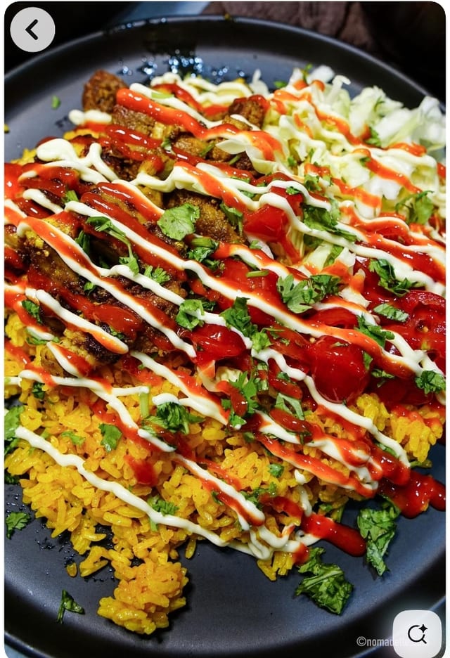 Falafel Over Rice.