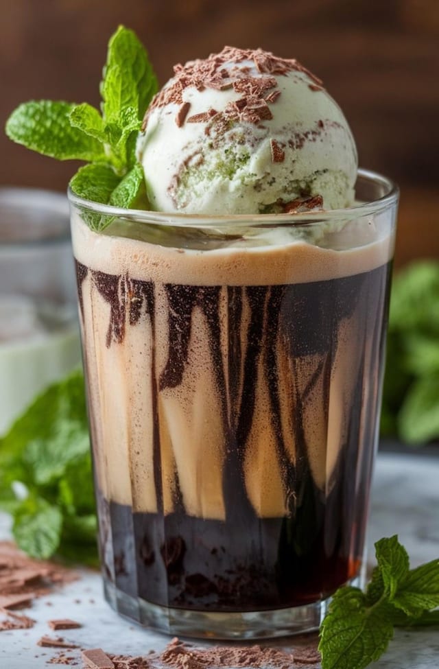 Chocolate Mint Milkshake.